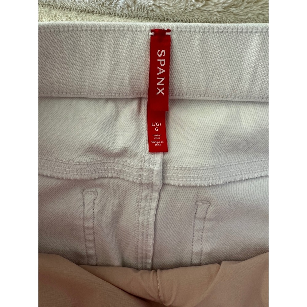 Spanx Perfect‎ Cropped Leggings White EUC Size LARGE - Picture 5 of 7